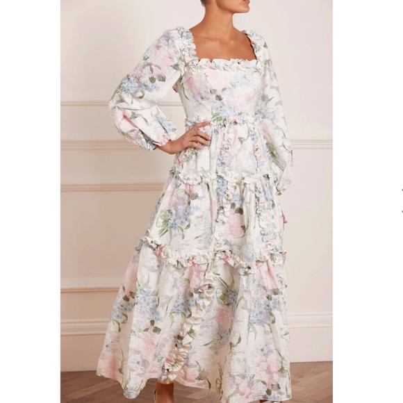 Needle and Thread floral gown NWOT🤍🤍🤍 - Picture 3 of 14